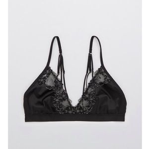Aerie shine embroidery triangle bralette